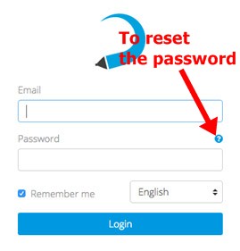 Content management system password reset